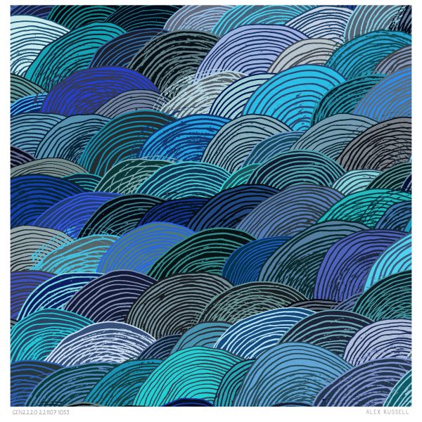 Sea Of Shapes G2220 221107 1053 by Alex Russell (print close-up)