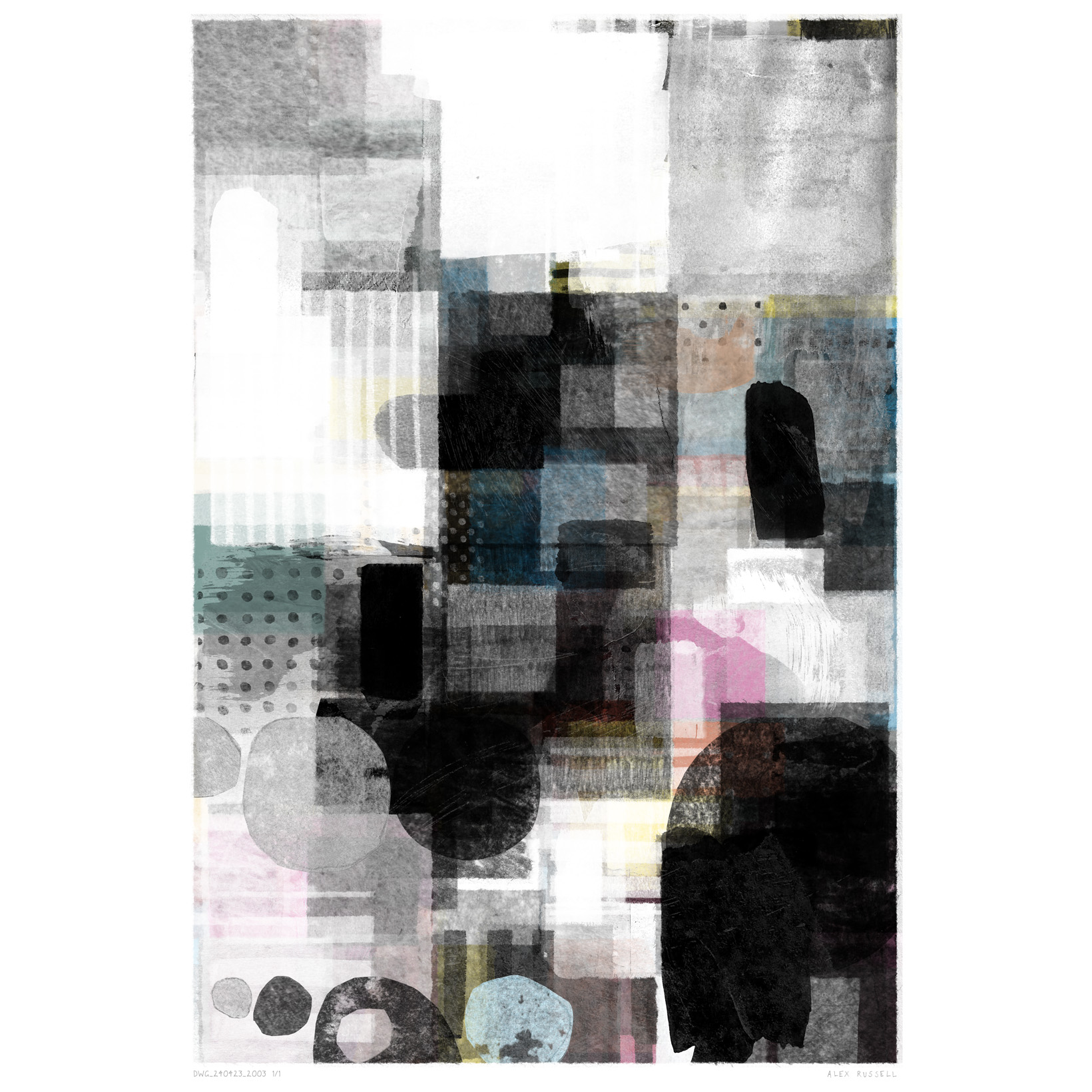 Dancing With Ghosts 240423 2003 by Alex Russell (print close-up)