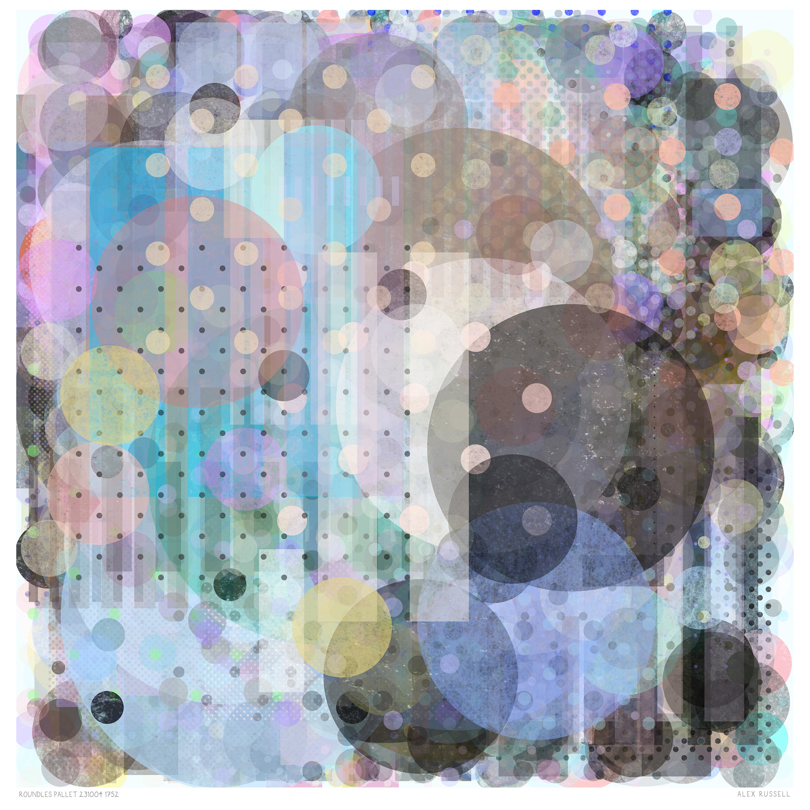 Roundles, Pallet 231004 1752 by Alex Russell (print close-up)